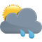 Bewölkt mit leichtem Regen