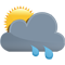 Bewölkt mit leichtem Regen