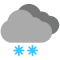 Gefrierender Regen mit bewölktem Himmel