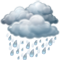 Trockenes Gewitter mit teilweise bewölktem Himmel