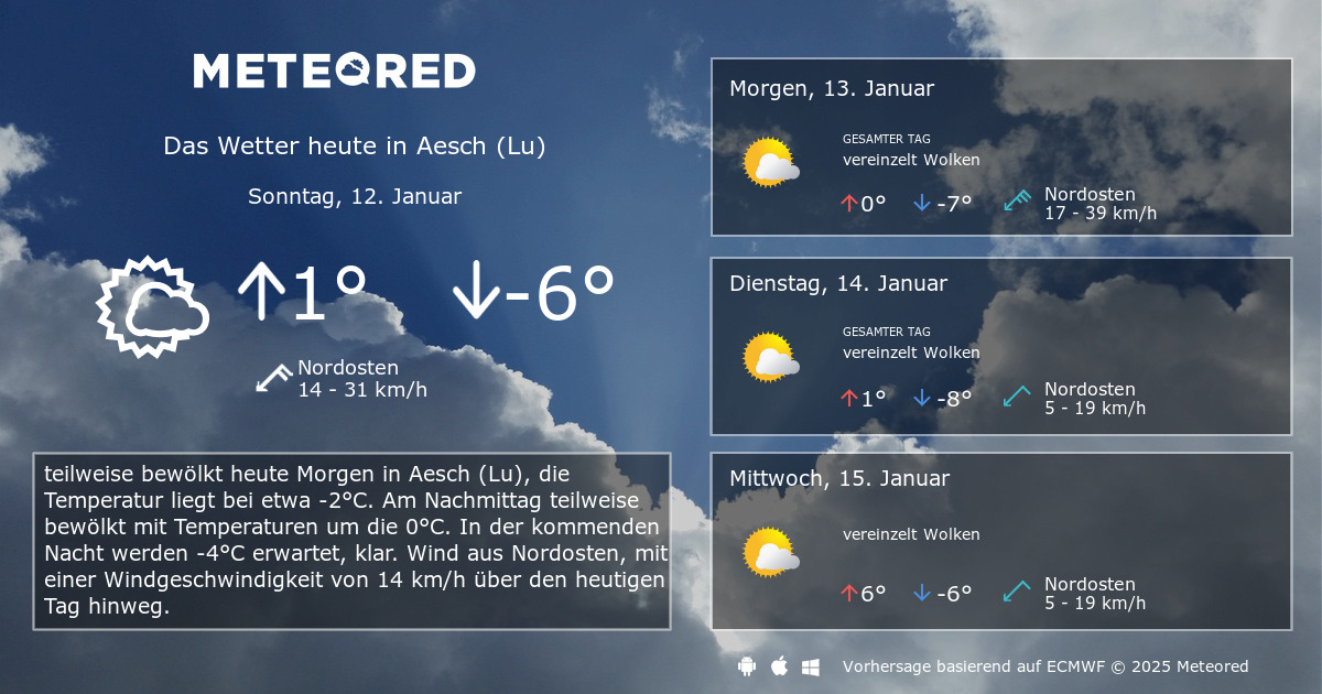 Wetter Aesch Lu 14 Tage Daswetter Com